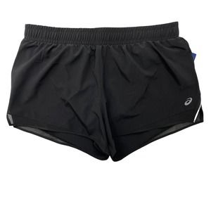 ASICS Woven Shorts with Liner Women XL Black Active Running Hiking Gym Train